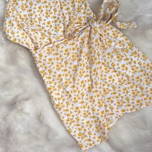 Mini wrap dress, with adjustable spaghetti straps